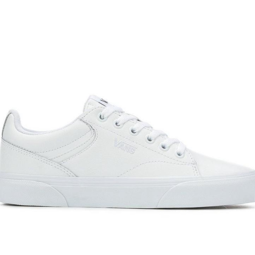 WOMEN'S VANS SELDAN LEATHER SKATE SHOES - Picture 2 of 7